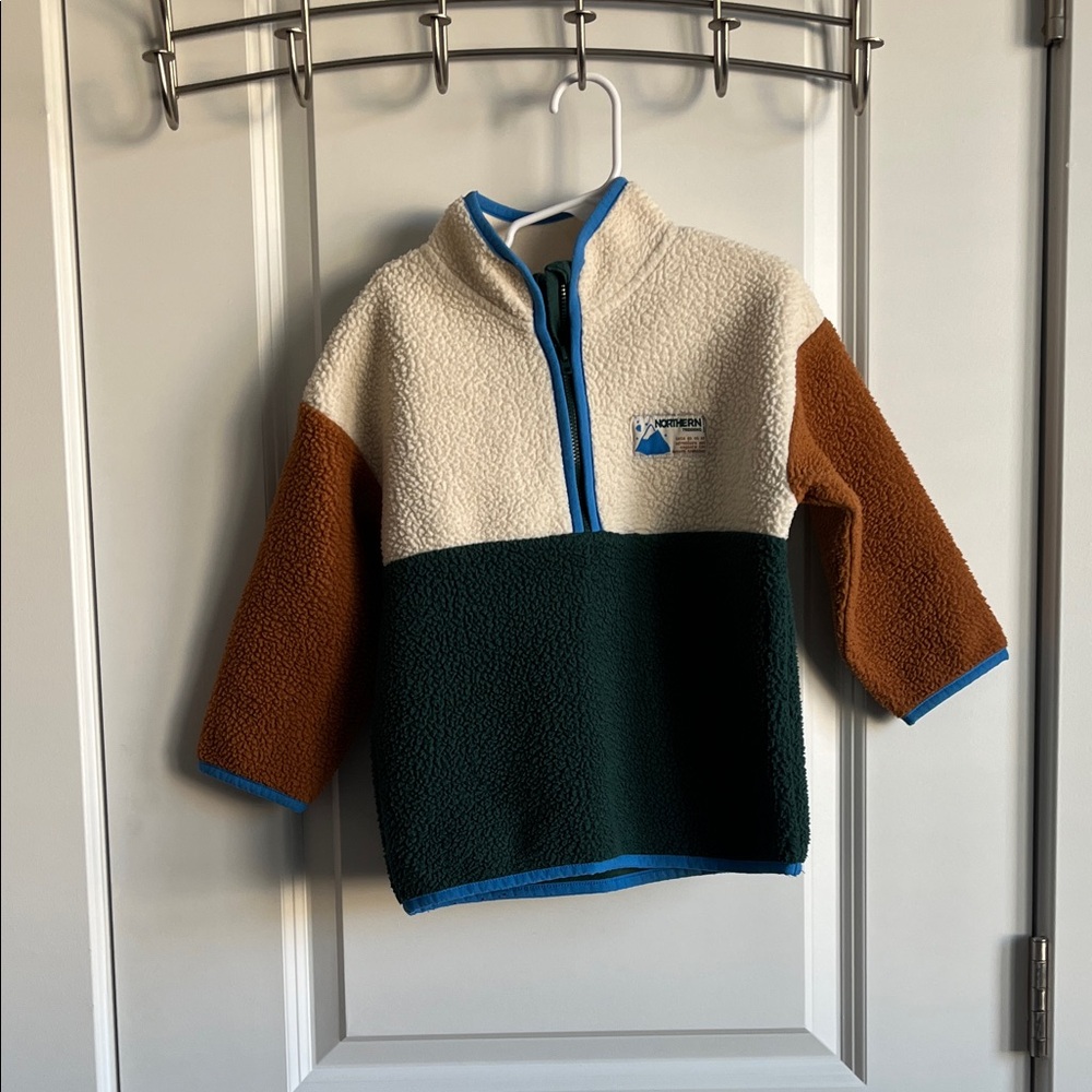 H&M Kids Fleece Sweater - Cream, Green, Tan
